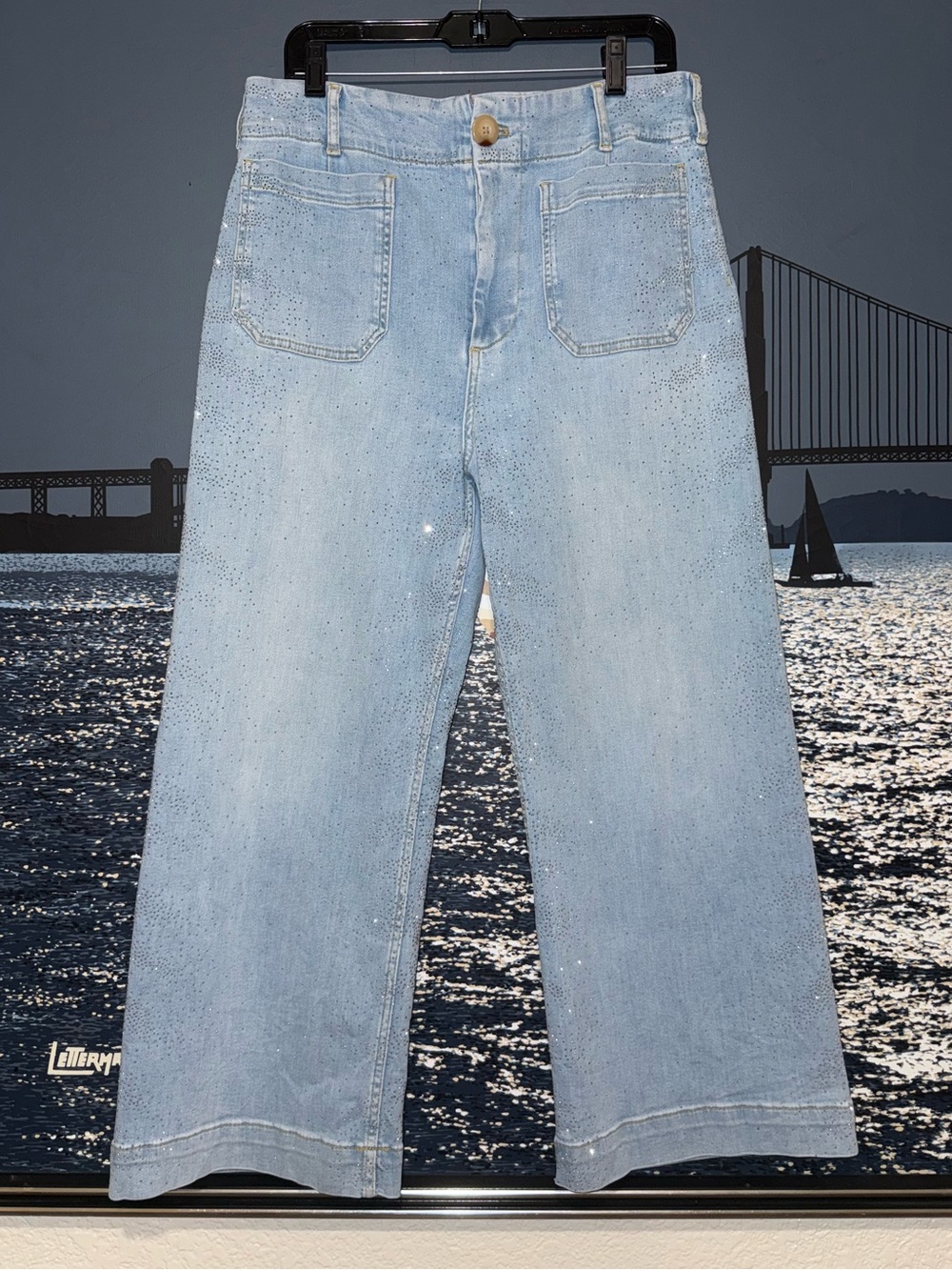 The Colette wide leg sparkle jeans size 31